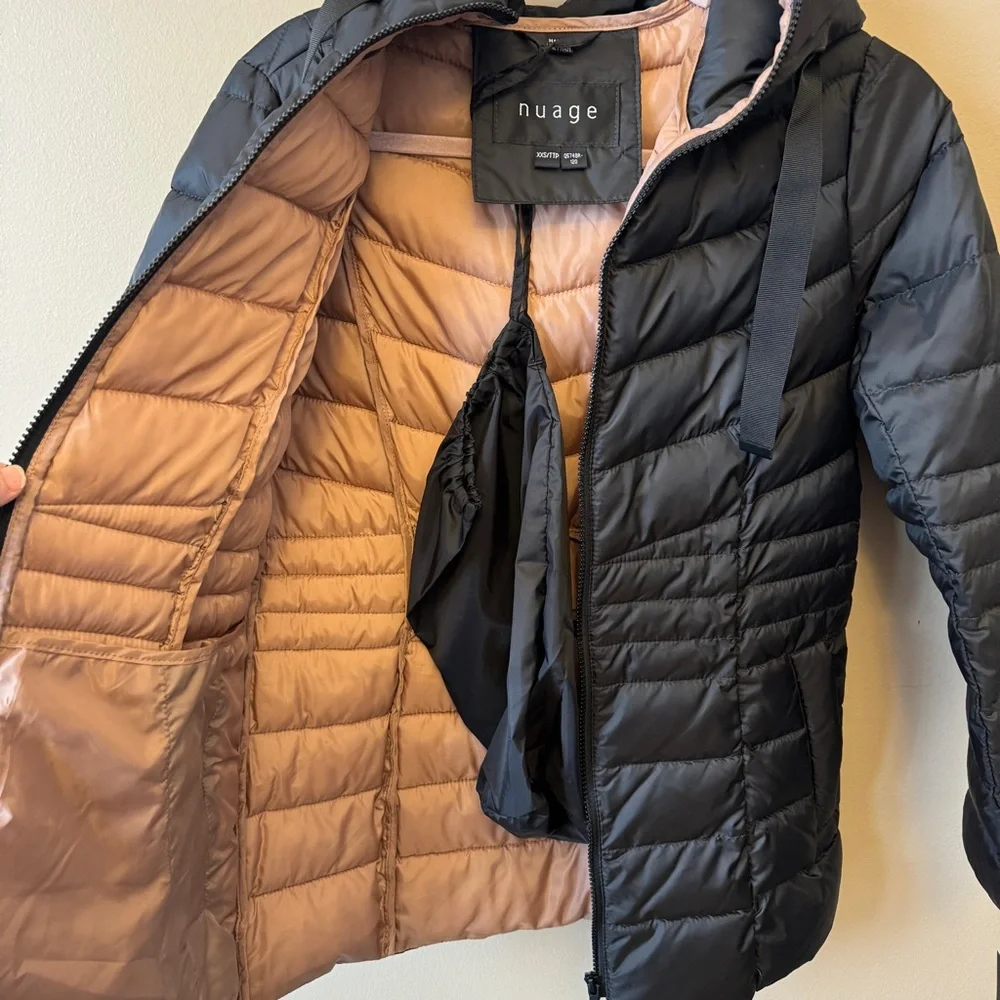 Black Puffer Jacket‎ with Hood